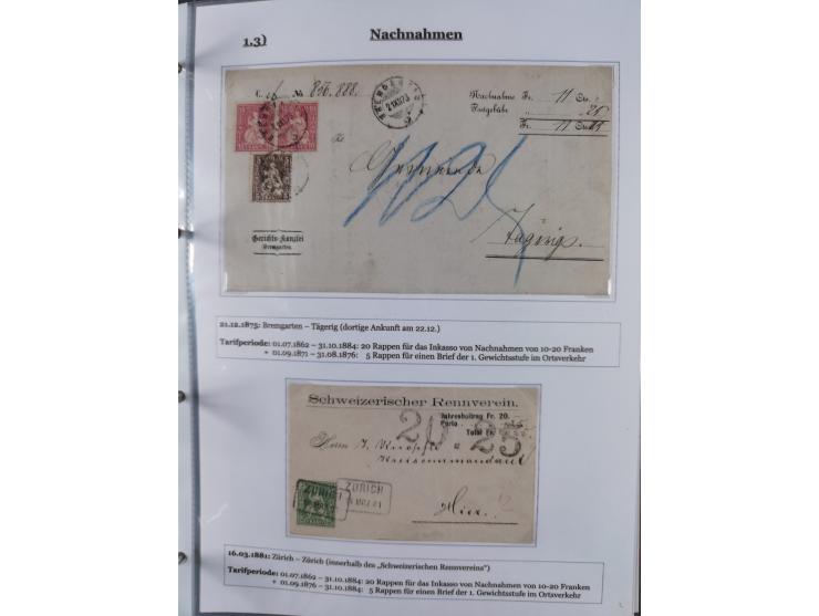 1842/1975, reichhaltige Sammlung mit etwas über 110 Briefen, dabei u.a. Mi.-Nr. 7II (oben angeschnitten) auf Forwarded-Brief 