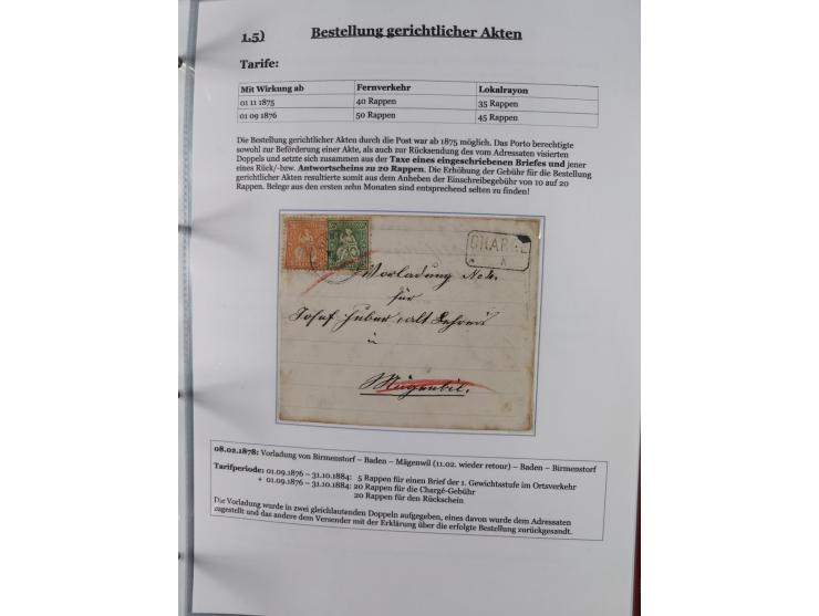 1842/1975, reichhaltige Sammlung mit etwas über 110 Briefen, dabei u.a. Mi.-Nr. 7II (oben angeschnitten) auf Forwarded-Brief 