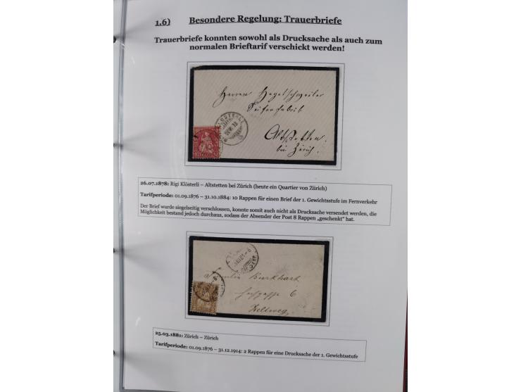 1842/1975, reichhaltige Sammlung mit etwas über 110 Briefen, dabei u.a. Mi.-Nr. 7II (oben angeschnitten) auf Forwarded-Brief 
