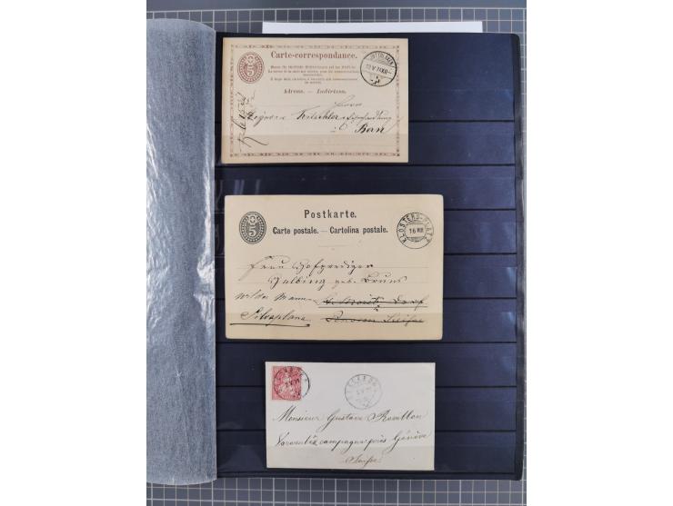 1842/1975, reichhaltige Sammlung mit etwas über 110 Briefen, dabei u.a. Mi.-Nr. 7II (oben angeschnitten) auf Forwarded-Brief 