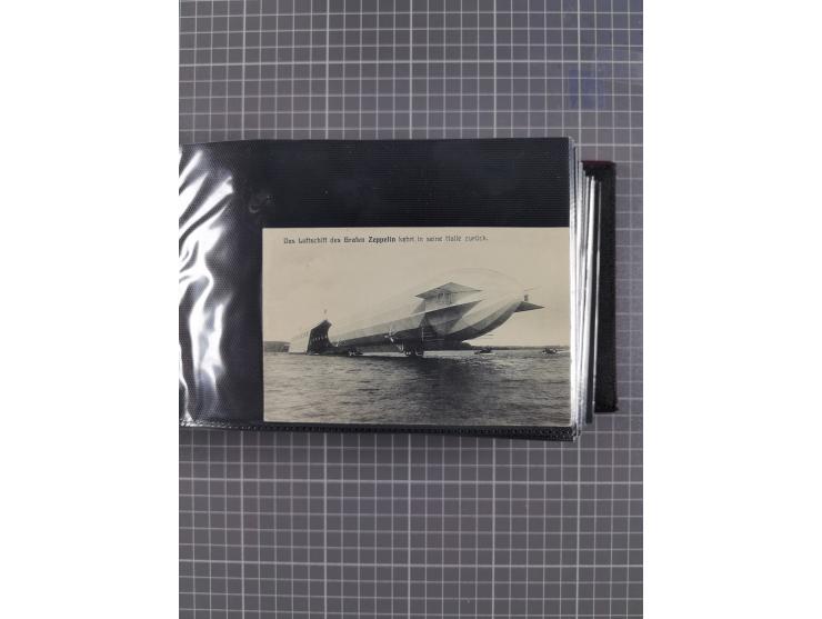 1907/38, Album 100 Zeppelin-Ansichtskarten, dabei 64 Karten bis 1914 (52 AK Deutsches Reich) mit vielen seltenen Ansichten, m