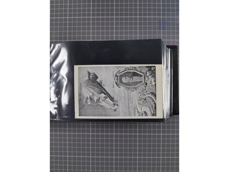 1907/38, Album 100 Zeppelin-Ansichtskarten, dabei 64 Karten bis 1914 (52 AK Deutsches Reich) mit vielen seltenen Ansichten, m