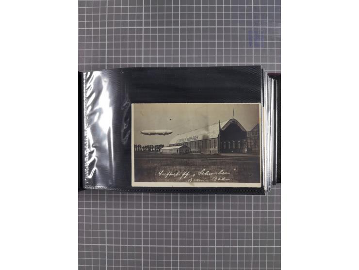 1907/38, Album 100 Zeppelin-Ansichtskarten, dabei 64 Karten bis 1914 (52 AK Deutsches Reich) mit vielen seltenen Ansichten, m