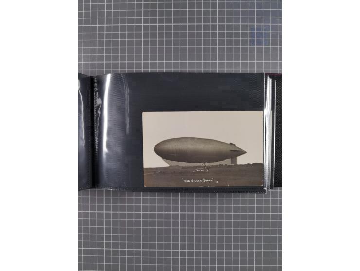 1907/38, Album 100 Zeppelin-Ansichtskarten, dabei 64 Karten bis 1914 (52 AK Deutsches Reich) mit vielen seltenen Ansichten, m