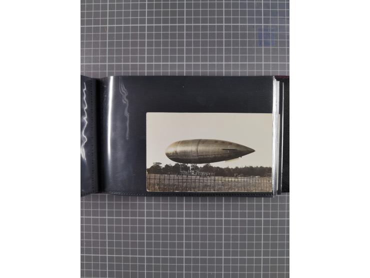 1907/38, Album 100 Zeppelin-Ansichtskarten, dabei 64 Karten bis 1914 (52 AK Deutsches Reich) mit vielen seltenen Ansichten, m
