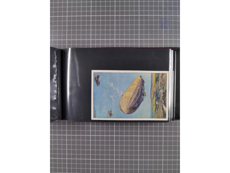 1907/38, Album 100 Zeppelin-Ansichtskarten, dabei 64 Karten bis 1914 (52 AK Deutsches Reich) mit vielen seltenen Ansichten, m