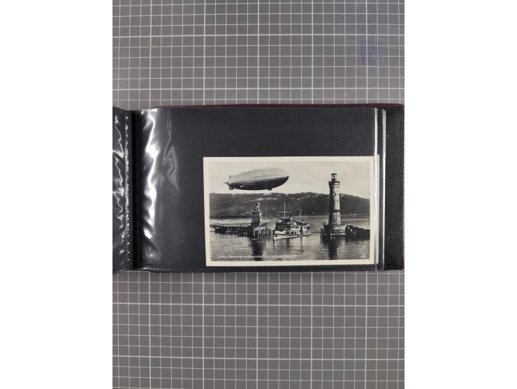 1907/38, Album 100 Zeppelin-Ansichtskarten, dabei 64 Karten bis 1914 (52 AK Deutsches Reich) mit vielen seltenen Ansichten, m