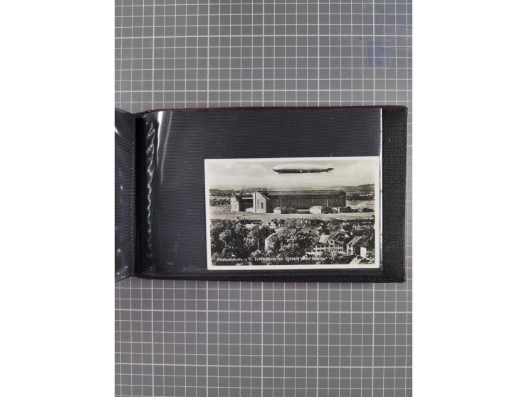 1907/38, Album 100 Zeppelin-Ansichtskarten, dabei 64 Karten bis 1914 (52 AK Deutsches Reich) mit vielen seltenen Ansichten, m