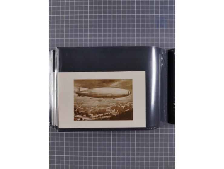 1907/38, Album 100 Zeppelin-Ansichtskarten, dabei 64 Karten bis 1914 (52 AK Deutsches Reich) mit vielen seltenen Ansichten, m