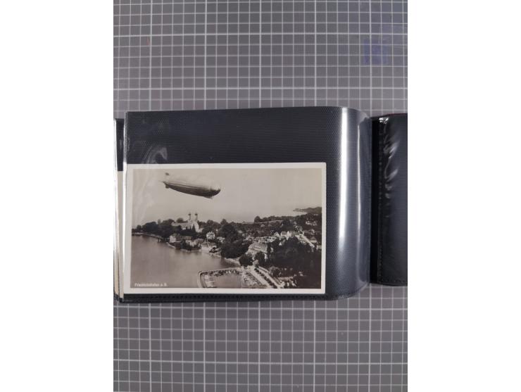 1907/38, Album 100 Zeppelin-Ansichtskarten, dabei 64 Karten bis 1914 (52 AK Deutsches Reich) mit vielen seltenen Ansichten, m
