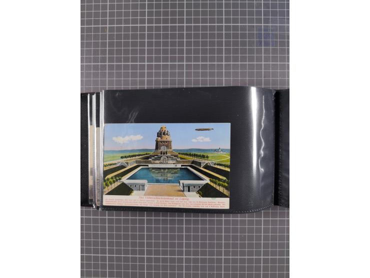 1907/38, Album 100 Zeppelin-Ansichtskarten, dabei 64 Karten bis 1914 (52 AK Deutsches Reich) mit vielen seltenen Ansichten, m