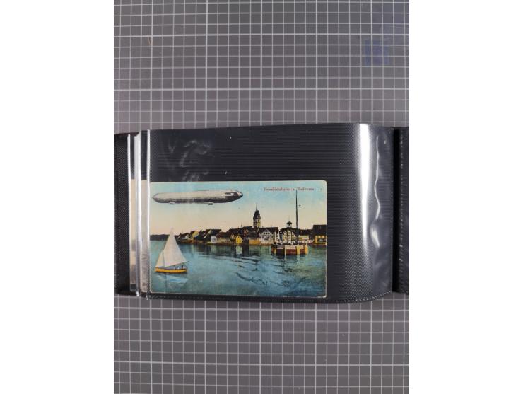 1907/38, Album 100 Zeppelin-Ansichtskarten, dabei 64 Karten bis 1914 (52 AK Deutsches Reich) mit vielen seltenen Ansichten, m