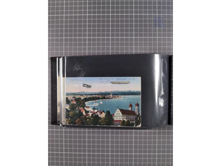 1907/38, Album 100 Zeppelin-Ansichtskarten, dabei 64 Karten bis 1914 (52 AK Deutsches Reich) mit vielen seltenen Ansichten, m