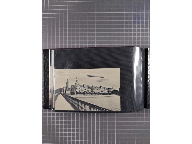 1907/38, Album 100 Zeppelin-Ansichtskarten, dabei 64 Karten bis 1914 (52 AK Deutsches Reich) mit vielen seltenen Ansichten, m