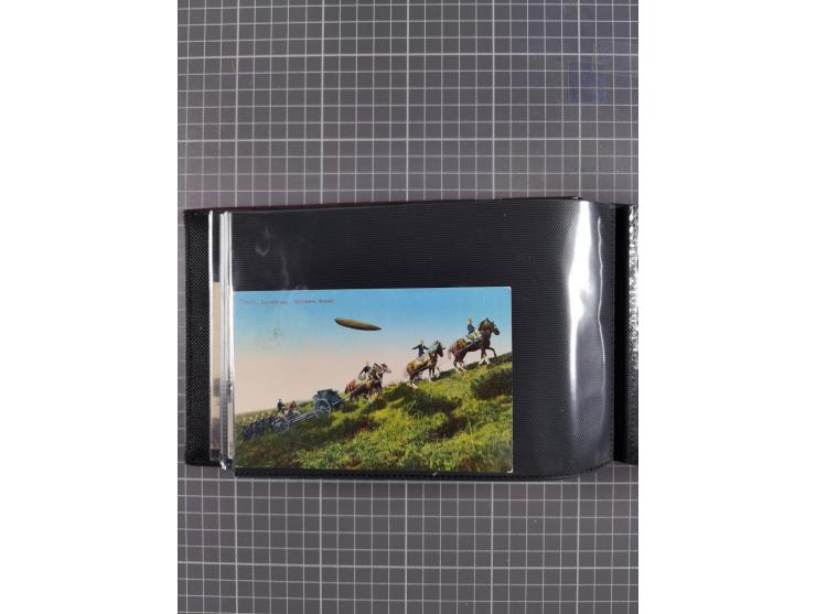 1907/38, Album 100 Zeppelin-Ansichtskarten, dabei 64 Karten bis 1914 (52 AK Deutsches Reich) mit vielen seltenen Ansichten, m