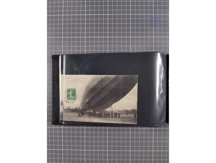 1907/38, Album 100 Zeppelin-Ansichtskarten, dabei 64 Karten bis 1914 (52 AK Deutsches Reich) mit vielen seltenen Ansichten, m