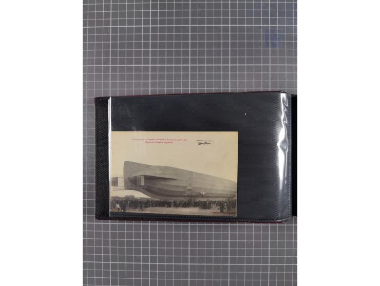 1907/38, Album 100 Zeppelin-Ansichtskarten, dabei 64 Karten bis 1914 (52 AK Deutsches Reich) mit vielen seltenen Ansichten, m