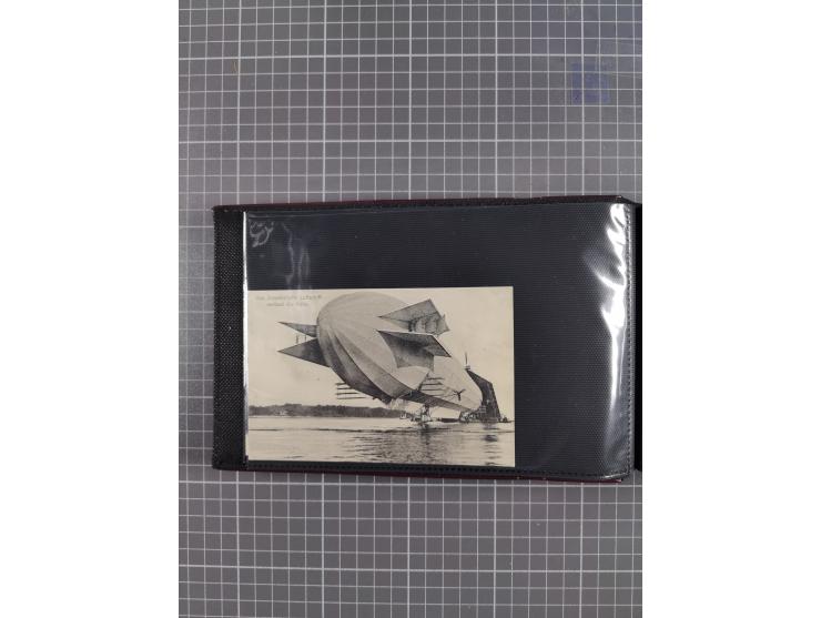 1907/38, Album 100 Zeppelin-Ansichtskarten, dabei 64 Karten bis 1914 (52 AK Deutsches Reich) mit vielen seltenen Ansichten, m