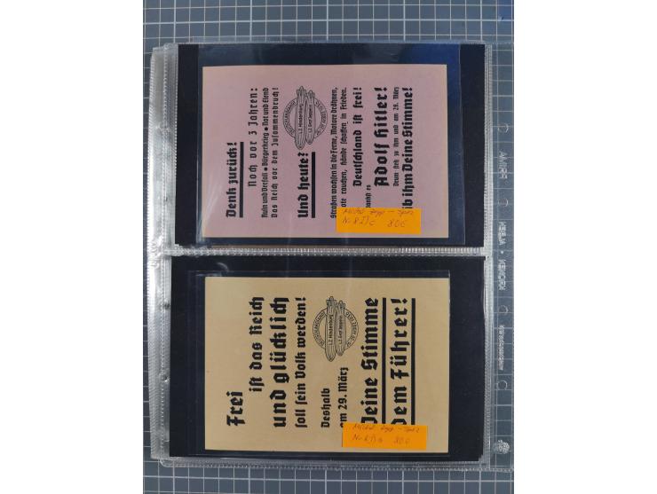 1913/36, Album mit 55 Zeppelinbriefen -Karten, (51 St. DR) dabei viele bessere Belege, u.a. DR großes Telegramm Luftschiff Hi