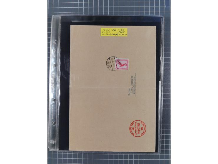 1913/36, Album mit 55 Zeppelinbriefen -Karten, (51 St. DR) dabei viele bessere Belege, u.a. DR großes Telegramm Luftschiff Hi