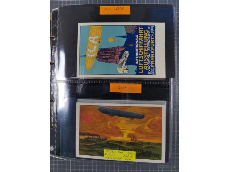 1908/39, umfangreiche Sammlung von 234 Belegen, viel Deutsches Reich (126 St.) mit Zeppelinbriefen/ Karten, Zeppelin-Ansichts