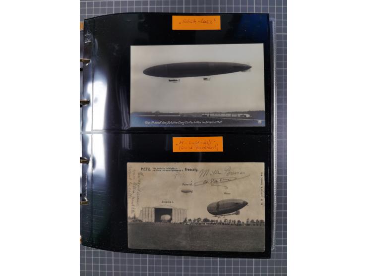 1908/39, umfangreiche Sammlung von 234 Belegen, viel Deutsches Reich (126 St.) mit Zeppelinbriefen/ Karten, Zeppelin-Ansichts