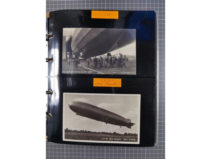 1908/39, umfangreiche Sammlung von 234 Belegen, viel Deutsches Reich (126 St.) mit Zeppelinbriefen/ Karten, Zeppelin-Ansichts