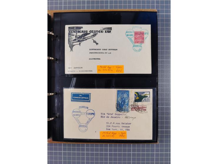 1908/39, umfangreiche Sammlung von 234 Belegen, viel Deutsches Reich (126 St.) mit Zeppelinbriefen/ Karten, Zeppelin-Ansichts