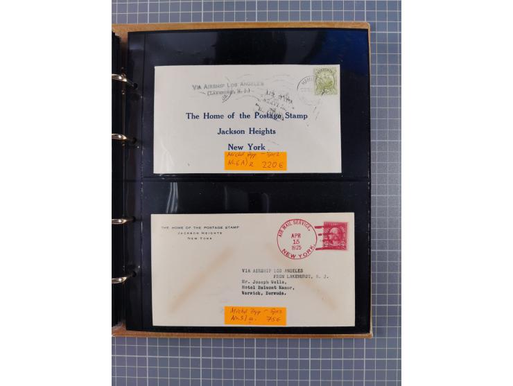 1908/39, umfangreiche Sammlung von 234 Belegen, viel Deutsches Reich (126 St.) mit Zeppelinbriefen/ Karten, Zeppelin-Ansichts