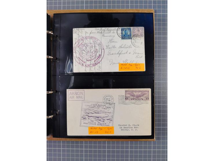 1908/39, umfangreiche Sammlung von 234 Belegen, viel Deutsches Reich (126 St.) mit Zeppelinbriefen/ Karten, Zeppelin-Ansichts