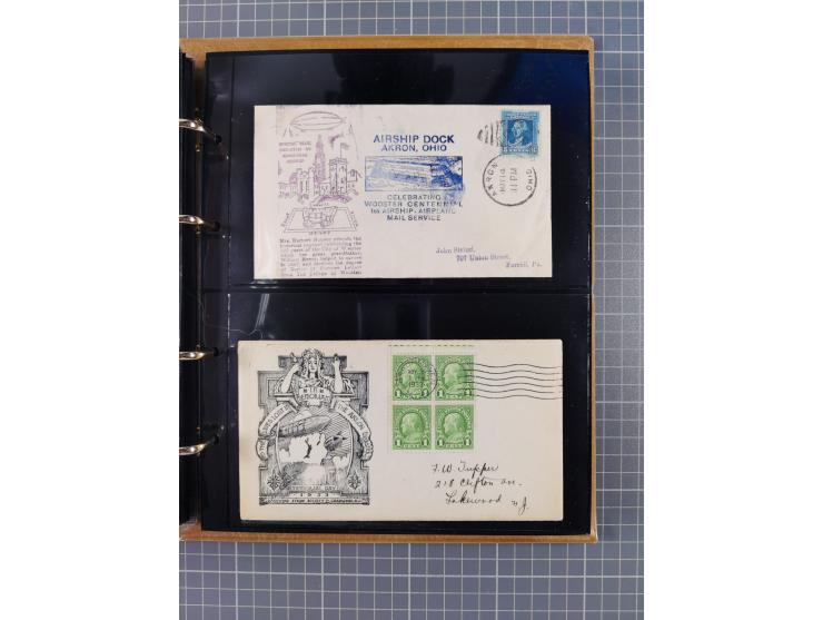 1908/39, umfangreiche Sammlung von 234 Belegen, viel Deutsches Reich (126 St.) mit Zeppelinbriefen/ Karten, Zeppelin-Ansichts