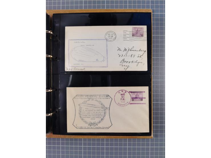 1908/39, umfangreiche Sammlung von 234 Belegen, viel Deutsches Reich (126 St.) mit Zeppelinbriefen/ Karten, Zeppelin-Ansichts