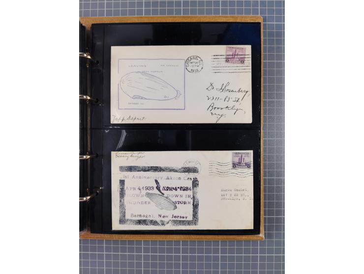 1908/39, umfangreiche Sammlung von 234 Belegen, viel Deutsches Reich (126 St.) mit Zeppelinbriefen/ Karten, Zeppelin-Ansichts