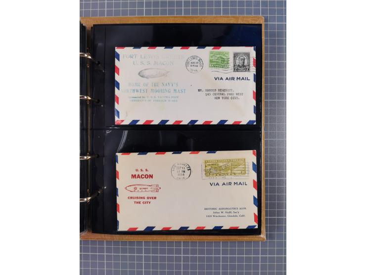 1908/39, umfangreiche Sammlung von 234 Belegen, viel Deutsches Reich (126 St.) mit Zeppelinbriefen/ Karten, Zeppelin-Ansichts