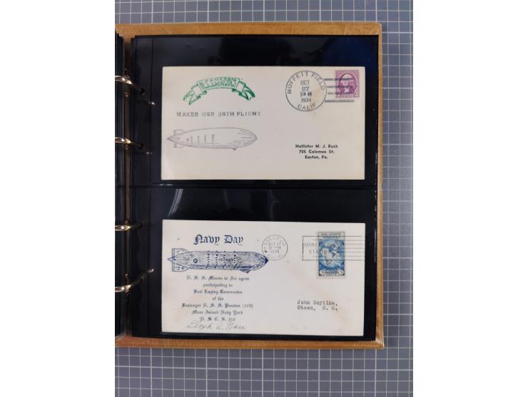 1908/39, umfangreiche Sammlung von 234 Belegen, viel Deutsches Reich (126 St.) mit Zeppelinbriefen/ Karten, Zeppelin-Ansichts