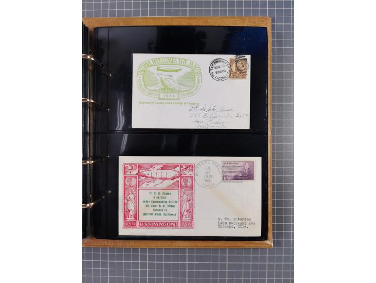 1908/39, umfangreiche Sammlung von 234 Belegen, viel Deutsches Reich (126 St.) mit Zeppelinbriefen/ Karten, Zeppelin-Ansichts