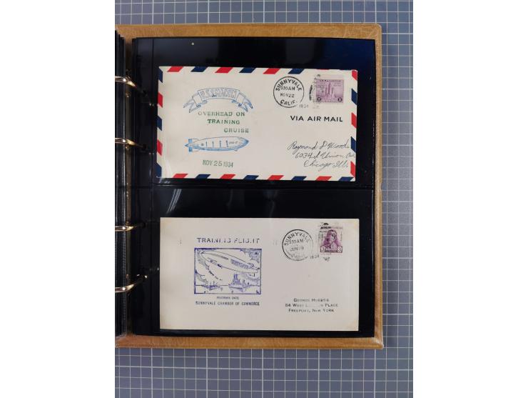 1908/39, umfangreiche Sammlung von 234 Belegen, viel Deutsches Reich (126 St.) mit Zeppelinbriefen/ Karten, Zeppelin-Ansichts