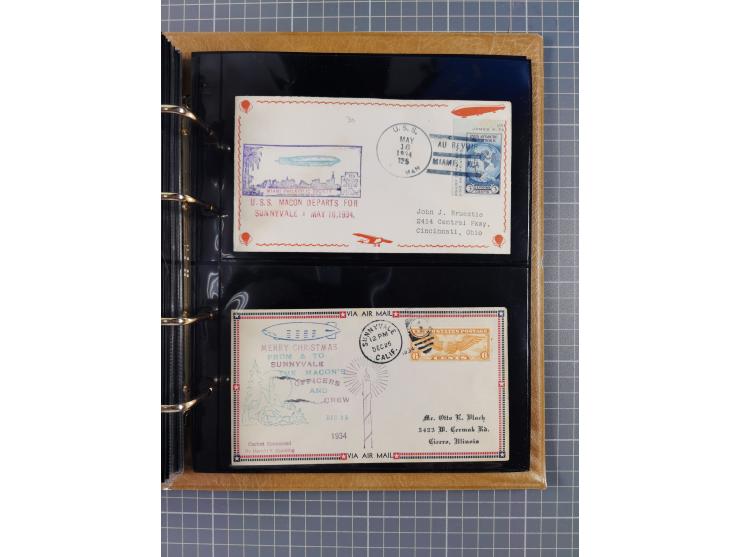 1908/39, umfangreiche Sammlung von 234 Belegen, viel Deutsches Reich (126 St.) mit Zeppelinbriefen/ Karten, Zeppelin-Ansichts