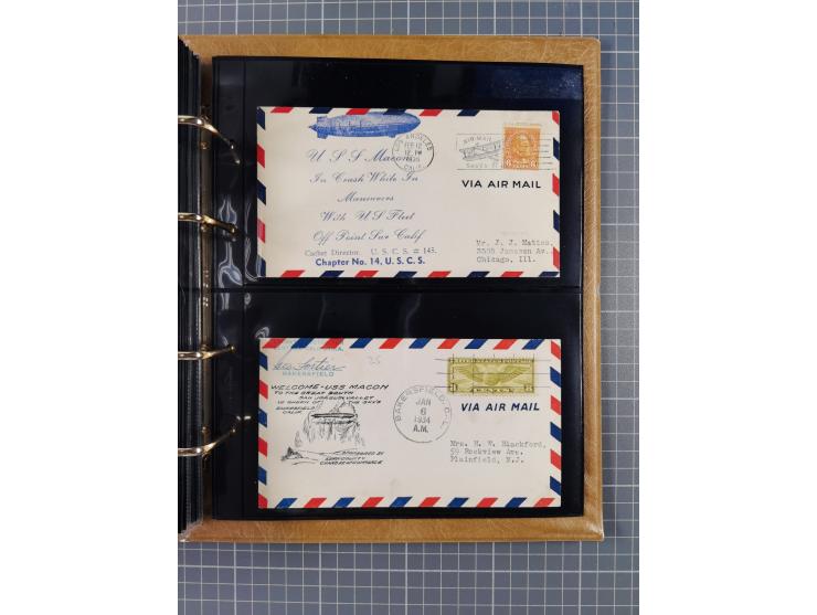 1908/39, umfangreiche Sammlung von 234 Belegen, viel Deutsches Reich (126 St.) mit Zeppelinbriefen/ Karten, Zeppelin-Ansichts