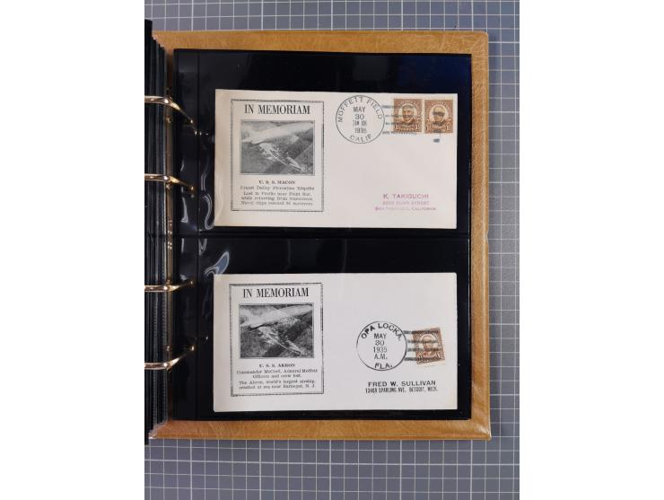 1908/39, umfangreiche Sammlung von 234 Belegen, viel Deutsches Reich (126 St.) mit Zeppelinbriefen/ Karten, Zeppelin-Ansichts