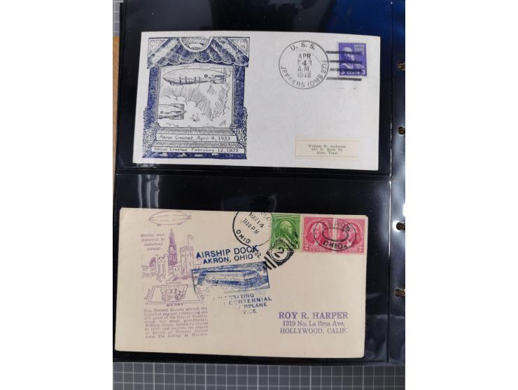 1908/39, umfangreiche Sammlung von 234 Belegen, viel Deutsches Reich (126 St.) mit Zeppelinbriefen/ Karten, Zeppelin-Ansichts