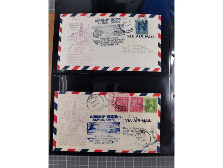 1908/39, umfangreiche Sammlung von 234 Belegen, viel Deutsches Reich (126 St.) mit Zeppelinbriefen/ Karten, Zeppelin-Ansichts