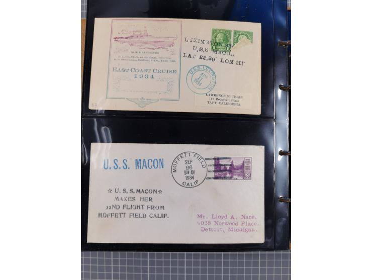 1908/39, umfangreiche Sammlung von 234 Belegen, viel Deutsches Reich (126 St.) mit Zeppelinbriefen/ Karten, Zeppelin-Ansichts