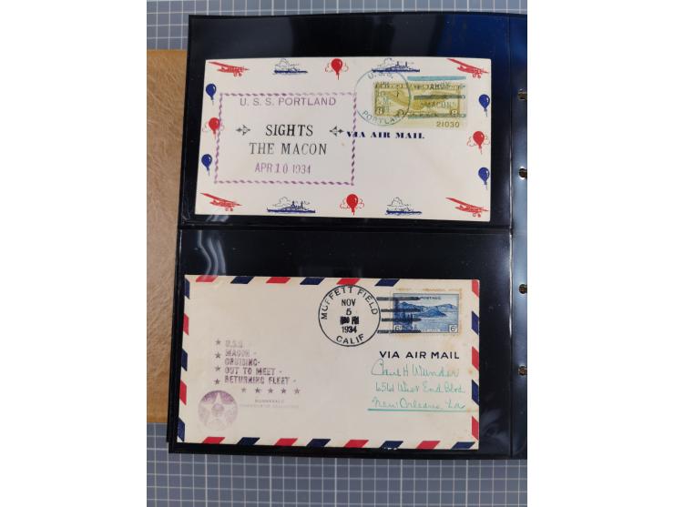 1908/39, umfangreiche Sammlung von 234 Belegen, viel Deutsches Reich (126 St.) mit Zeppelinbriefen/ Karten, Zeppelin-Ansichts