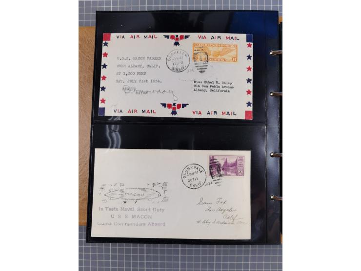 1908/39, umfangreiche Sammlung von 234 Belegen, viel Deutsches Reich (126 St.) mit Zeppelinbriefen/ Karten, Zeppelin-Ansichts