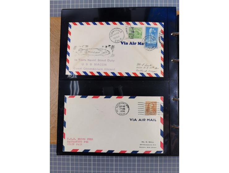 1908/39, umfangreiche Sammlung von 234 Belegen, viel Deutsches Reich (126 St.) mit Zeppelinbriefen/ Karten, Zeppelin-Ansichts