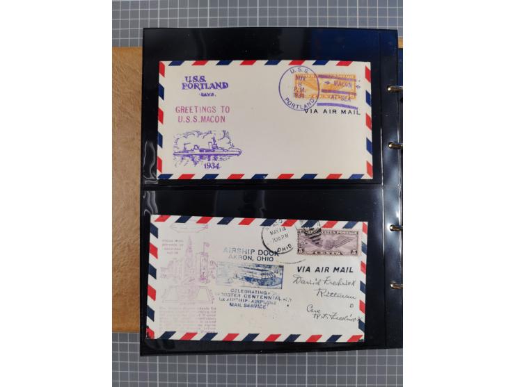 1908/39, umfangreiche Sammlung von 234 Belegen, viel Deutsches Reich (126 St.) mit Zeppelinbriefen/ Karten, Zeppelin-Ansichts