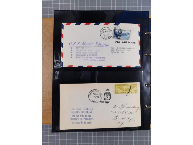 1908/39, umfangreiche Sammlung von 234 Belegen, viel Deutsches Reich (126 St.) mit Zeppelinbriefen/ Karten, Zeppelin-Ansichts