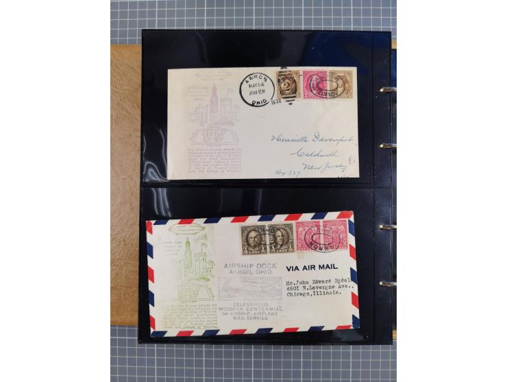 1908/39, umfangreiche Sammlung von 234 Belegen, viel Deutsches Reich (126 St.) mit Zeppelinbriefen/ Karten, Zeppelin-Ansichts