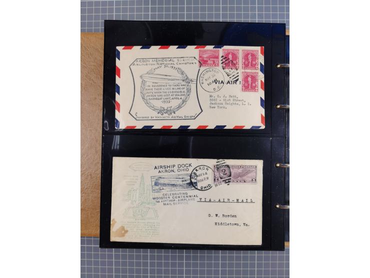 1908/39, umfangreiche Sammlung von 234 Belegen, viel Deutsches Reich (126 St.) mit Zeppelinbriefen/ Karten, Zeppelin-Ansichts